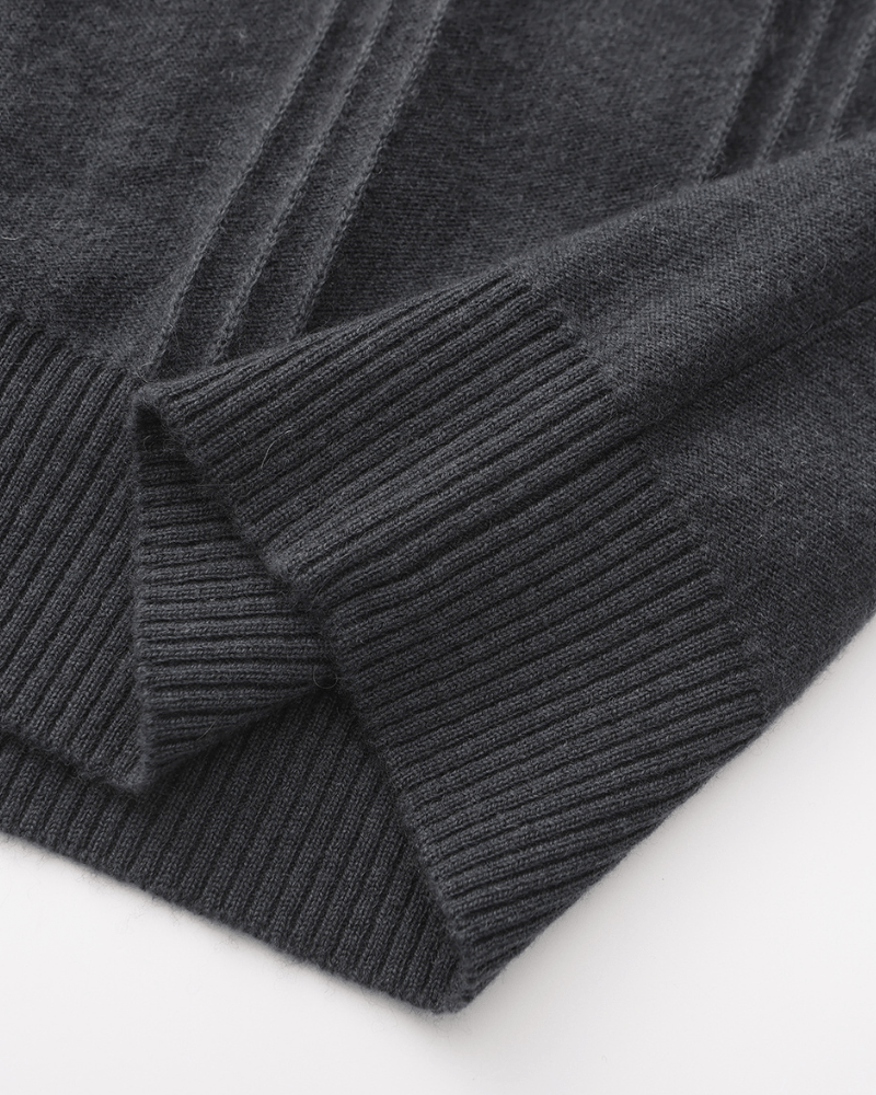 Men's Ribbed Half-Zip Knit Sweater