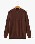 Men's Ribbed Half-Zip Knit Sweater