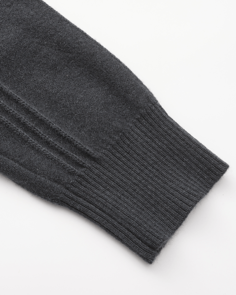Men's Ribbed Half-Zip Knit Sweater
