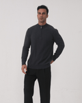 Men's Ribbed Half-Zip Knit Sweater