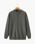 Men's Ribbed Half-Zip Knit Sweater