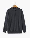 Men's Ribbed Half-Zip Knit Sweater
