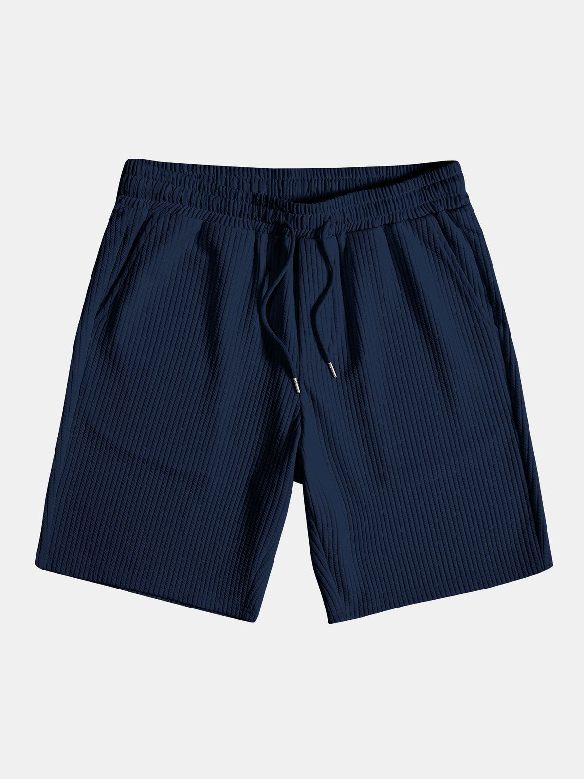 Men's Textured V-Neck Polo & Shorts Set