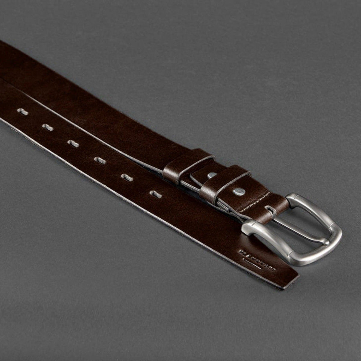 Men's Brown Leather Belt for Jeans