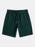 Men's Textured V-Neck Polo & Shorts Set