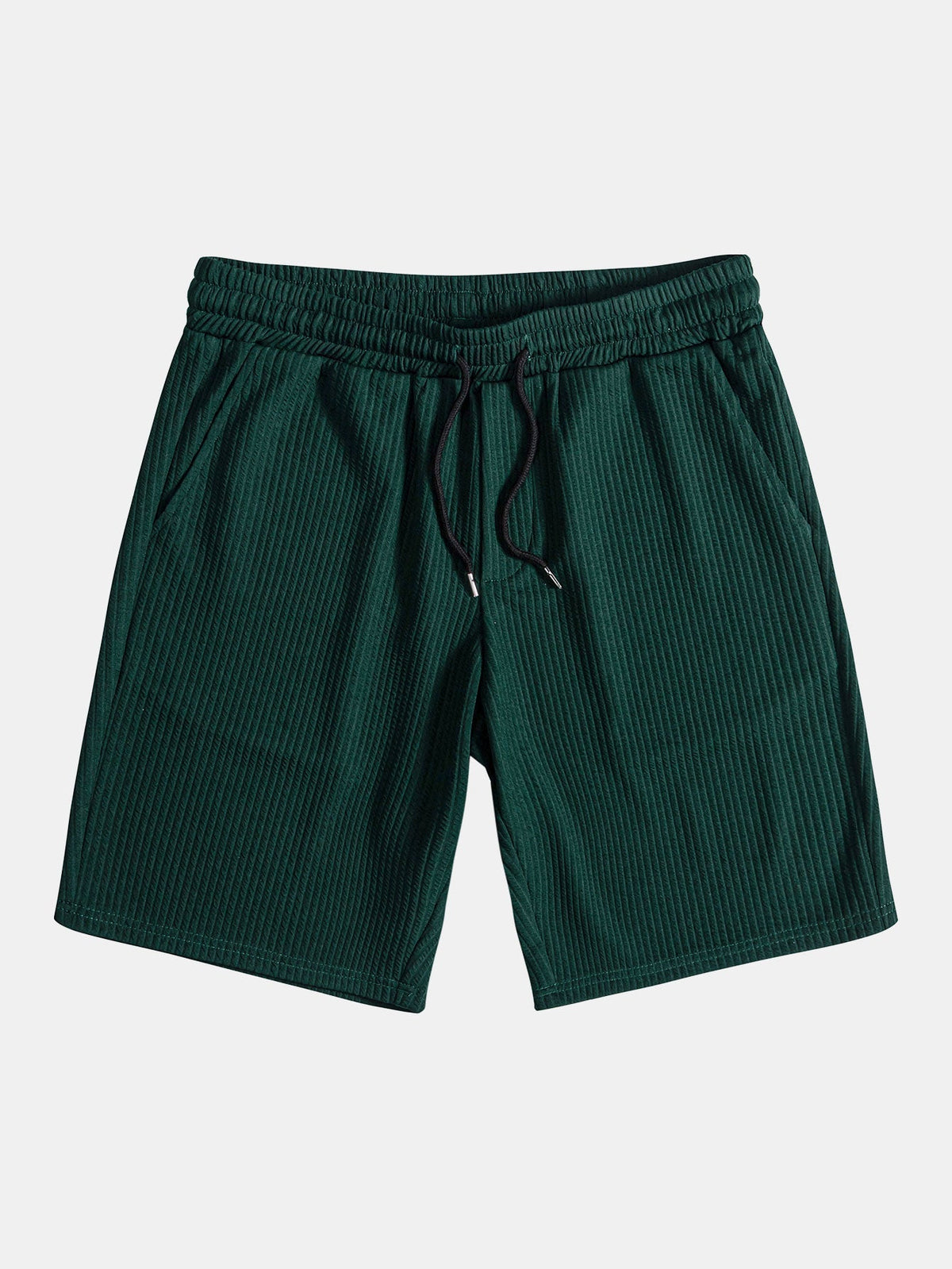 Men's Textured V-Neck Polo & Shorts Set