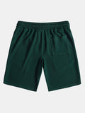Men's Textured V-Neck Polo & Shorts Set