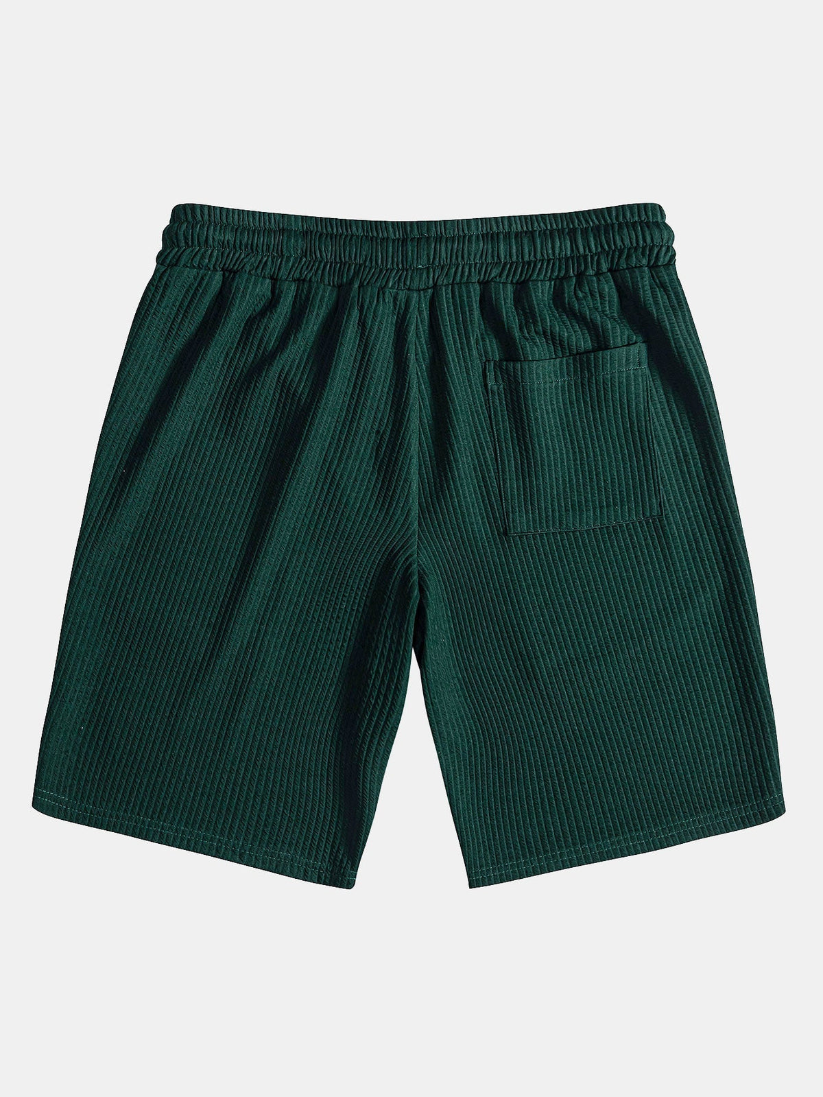Men's Textured V-Neck Polo & Shorts Set