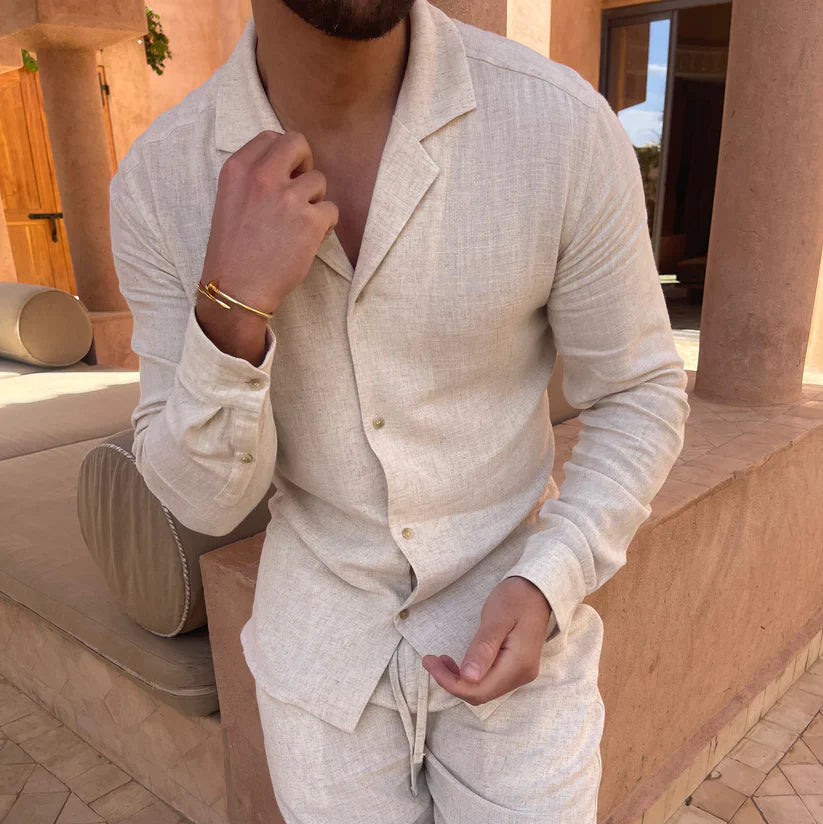Capri Men's Linen Shirt & Trousers Set