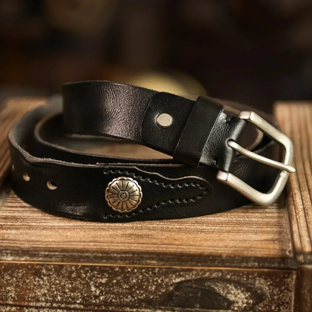 Men's Leather Western Belt
