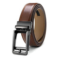 Men's Automatic Buckle Leather Belt, Hole-Free Design