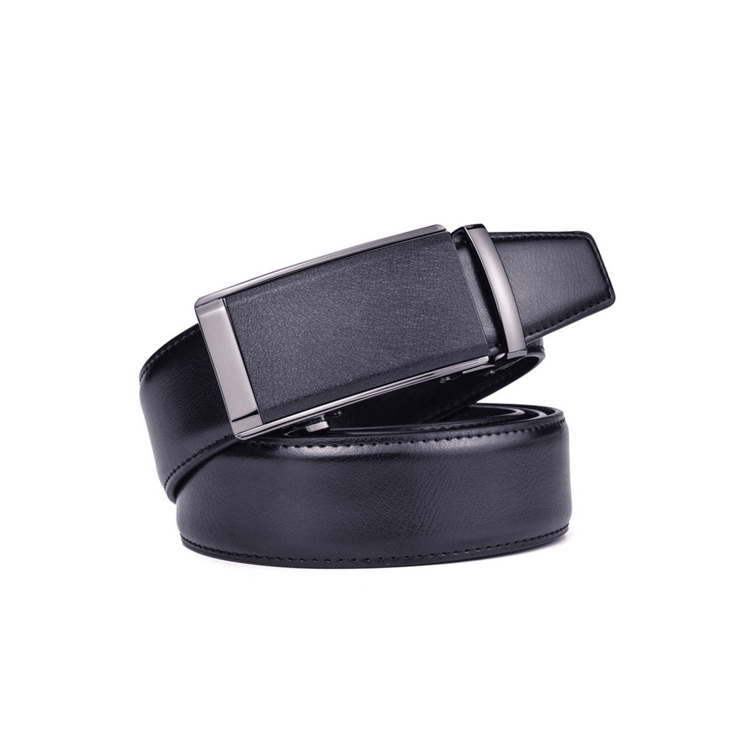 Camaro Men's Black Leather Suit Belt