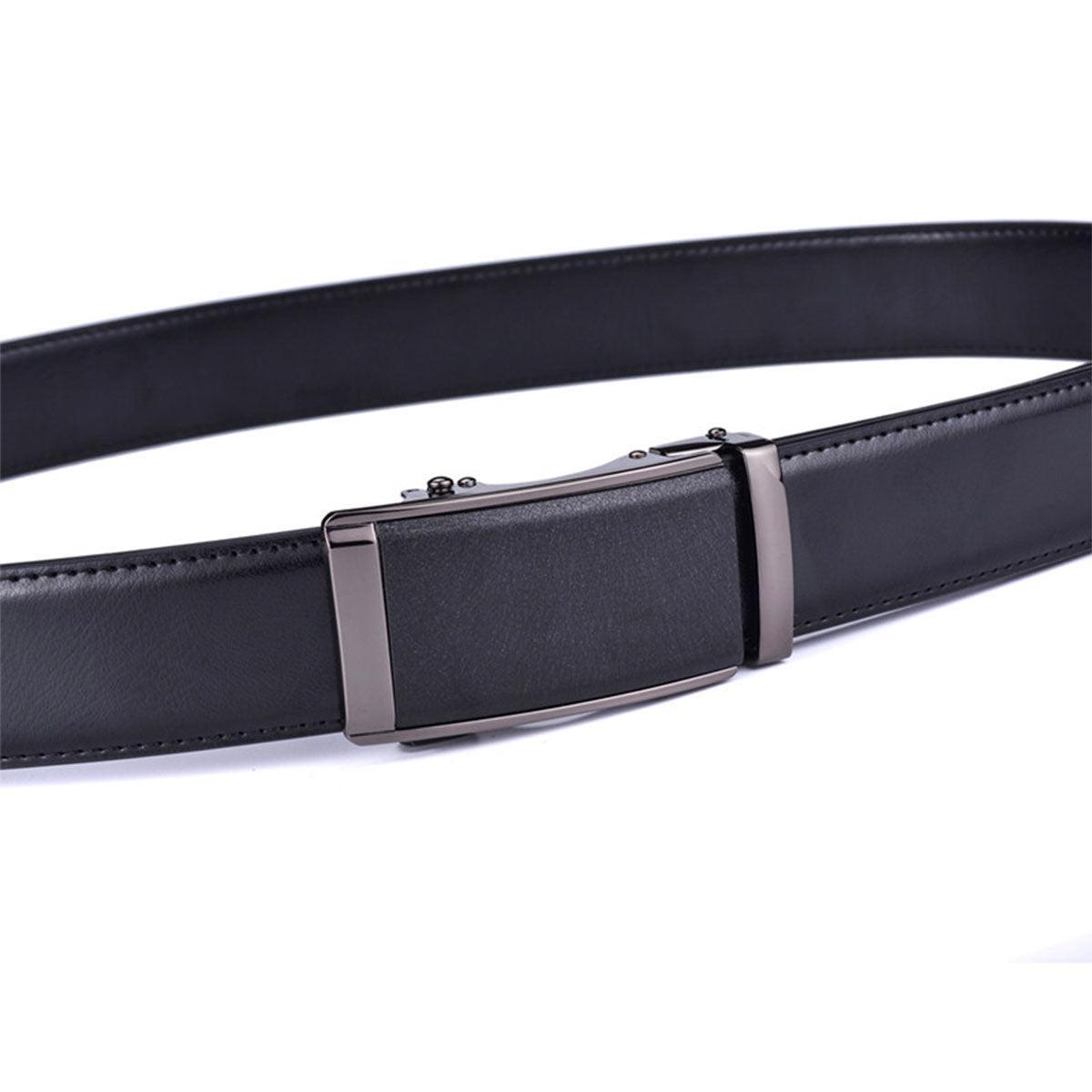Camaro Men's Black Leather Suit Belt