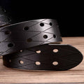 Svetunia Men's Double-Pin Leather Belt