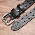 Svetunia Men's Double-Pin Leather Belt