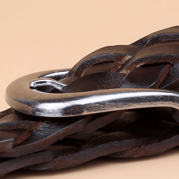 Masui Men's Braided Leather Belt