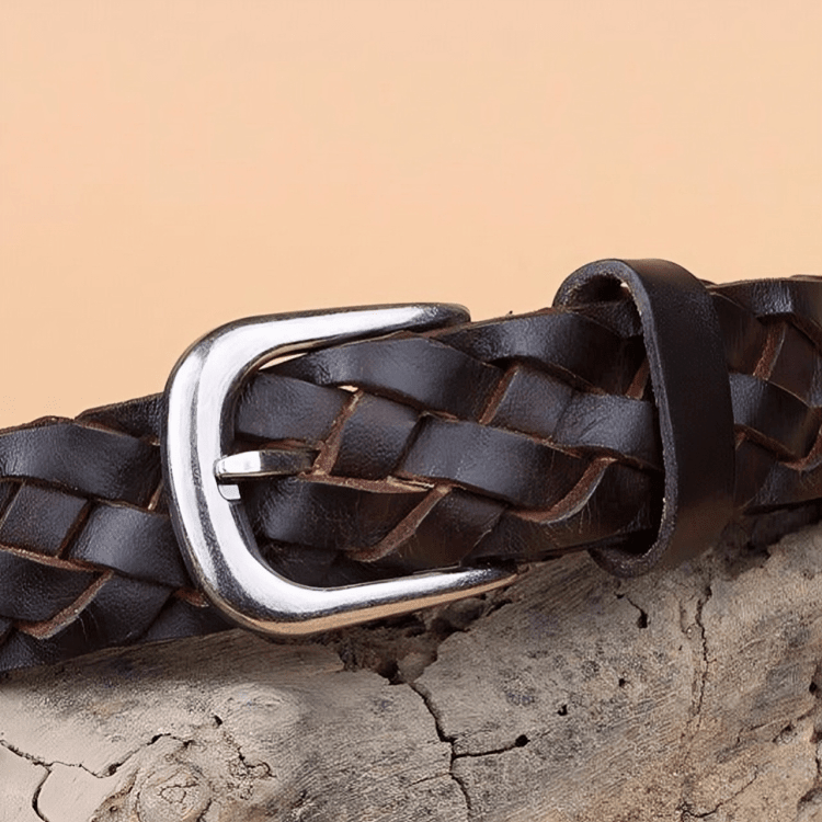 Masui Men's Braided Leather Belt