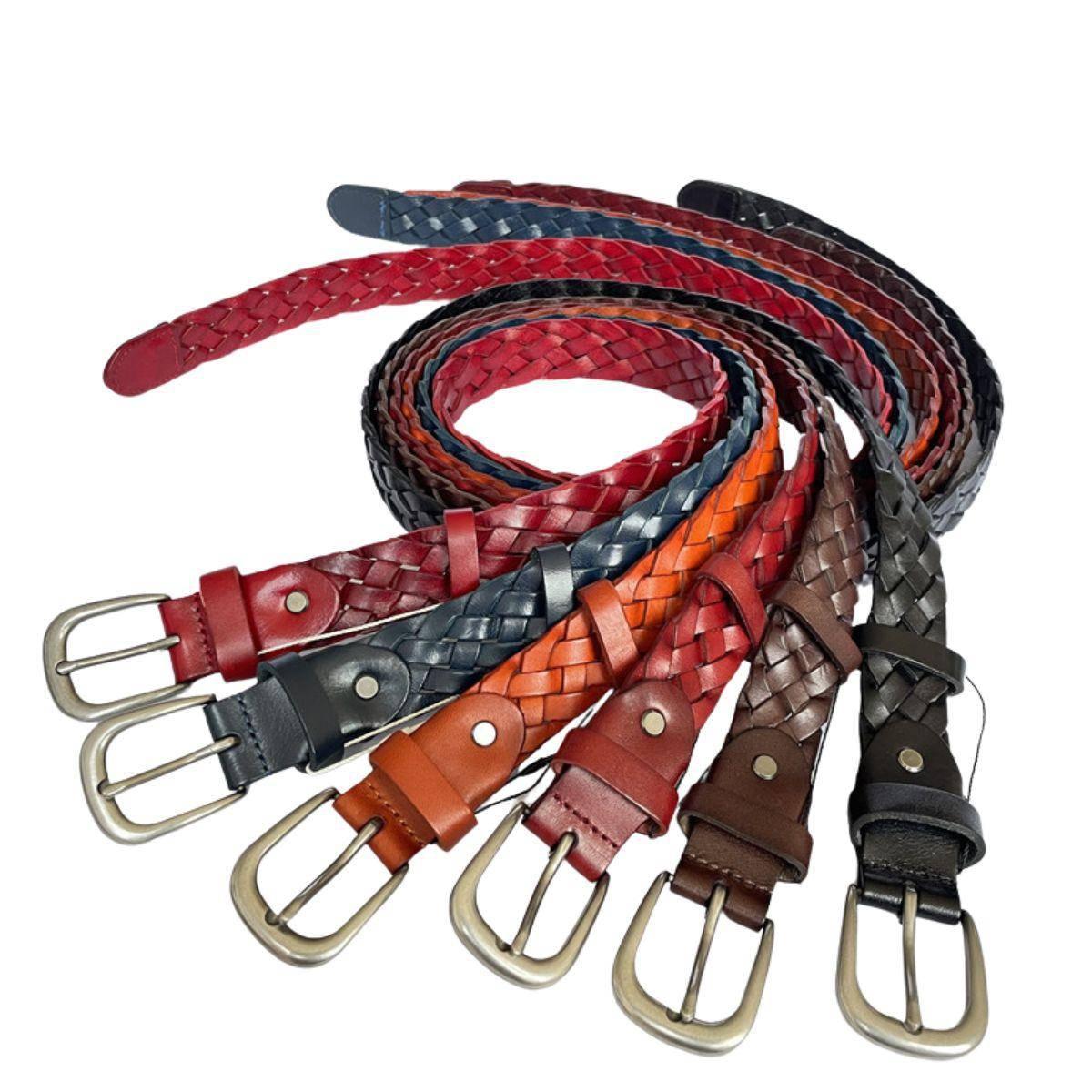 Masui Men's Braided Leather Belt
