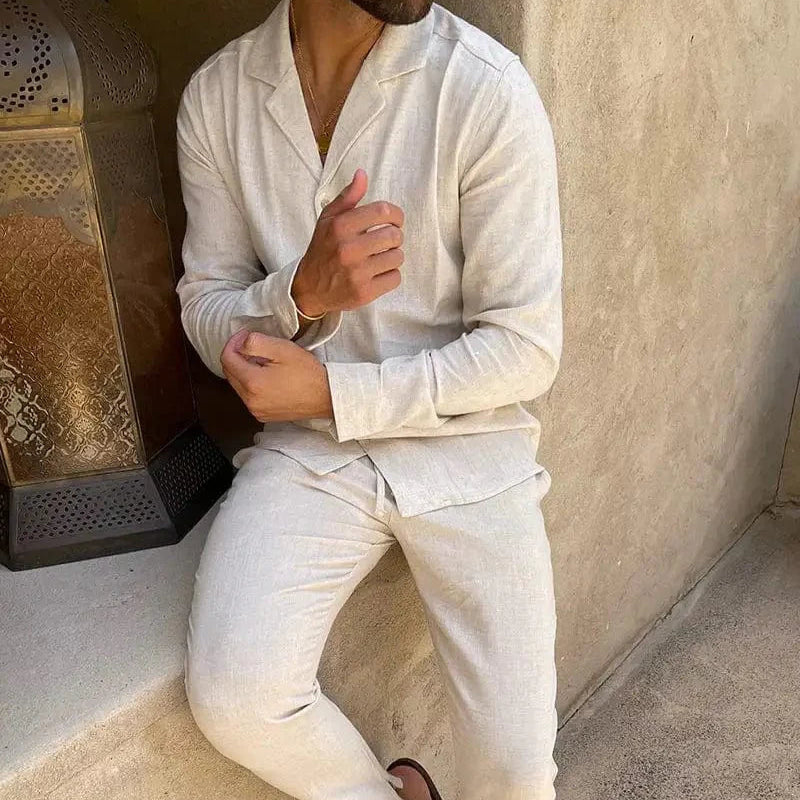 Capri Men's Linen Shirt & Trousers Set