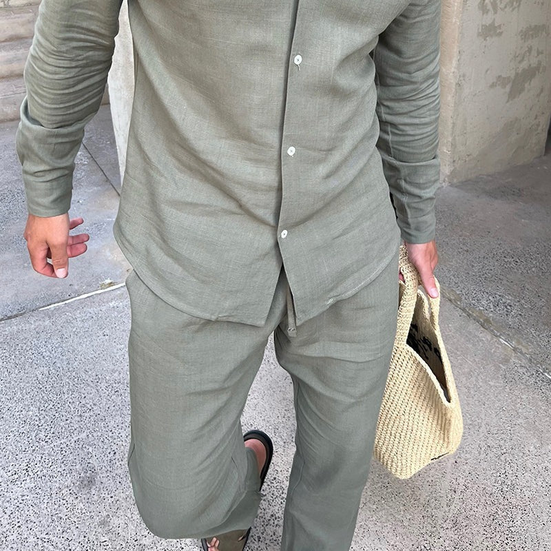 Capri Men's Linen Shirt & Trousers Set