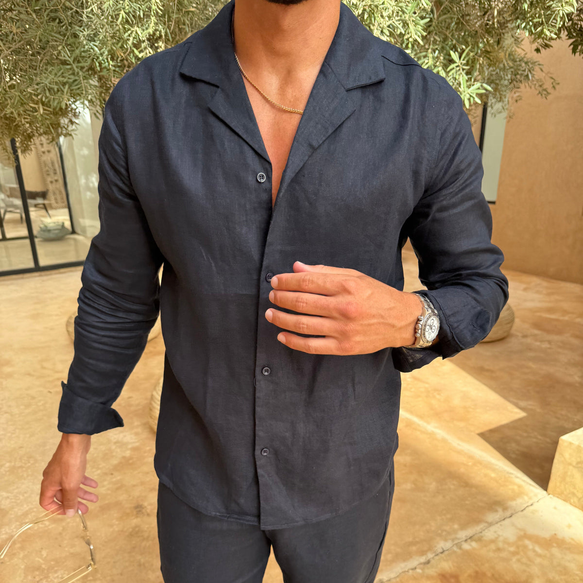Capri Men's Linen Shirt & Trousers Set