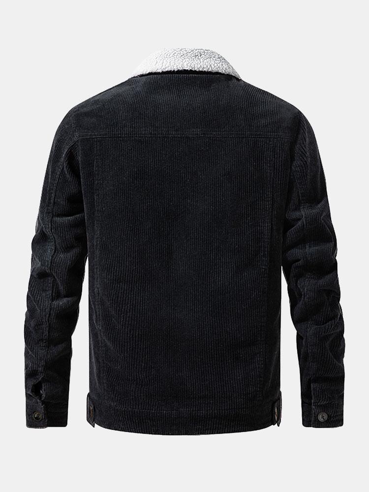 Men's Teddy Fleece-Lined Corduroy Jacket