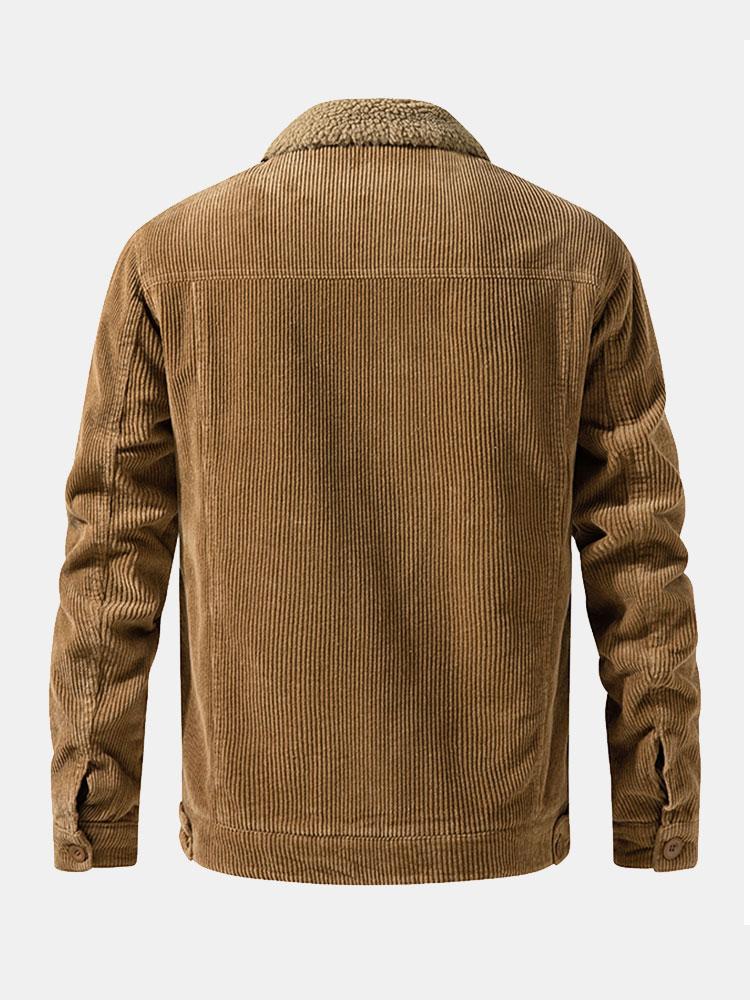 Men's Teddy Fleece-Lined Corduroy Jacket