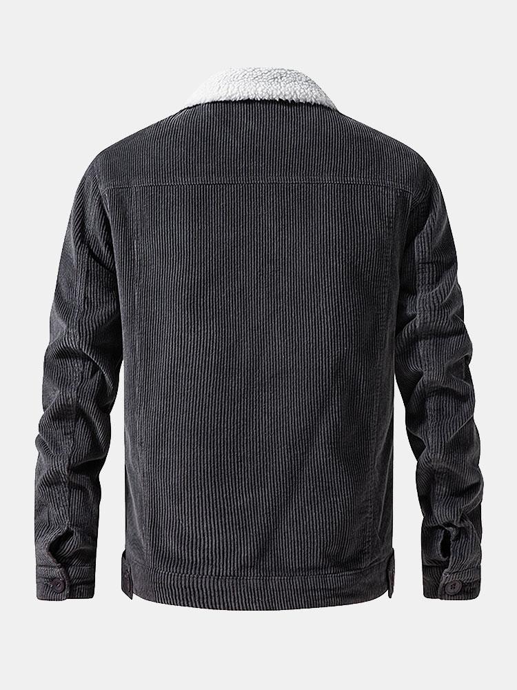 Men's Teddy Fleece-Lined Corduroy Jacket