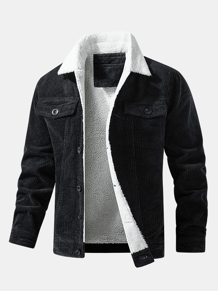 Men's Teddy Fleece-Lined Corduroy Jacket