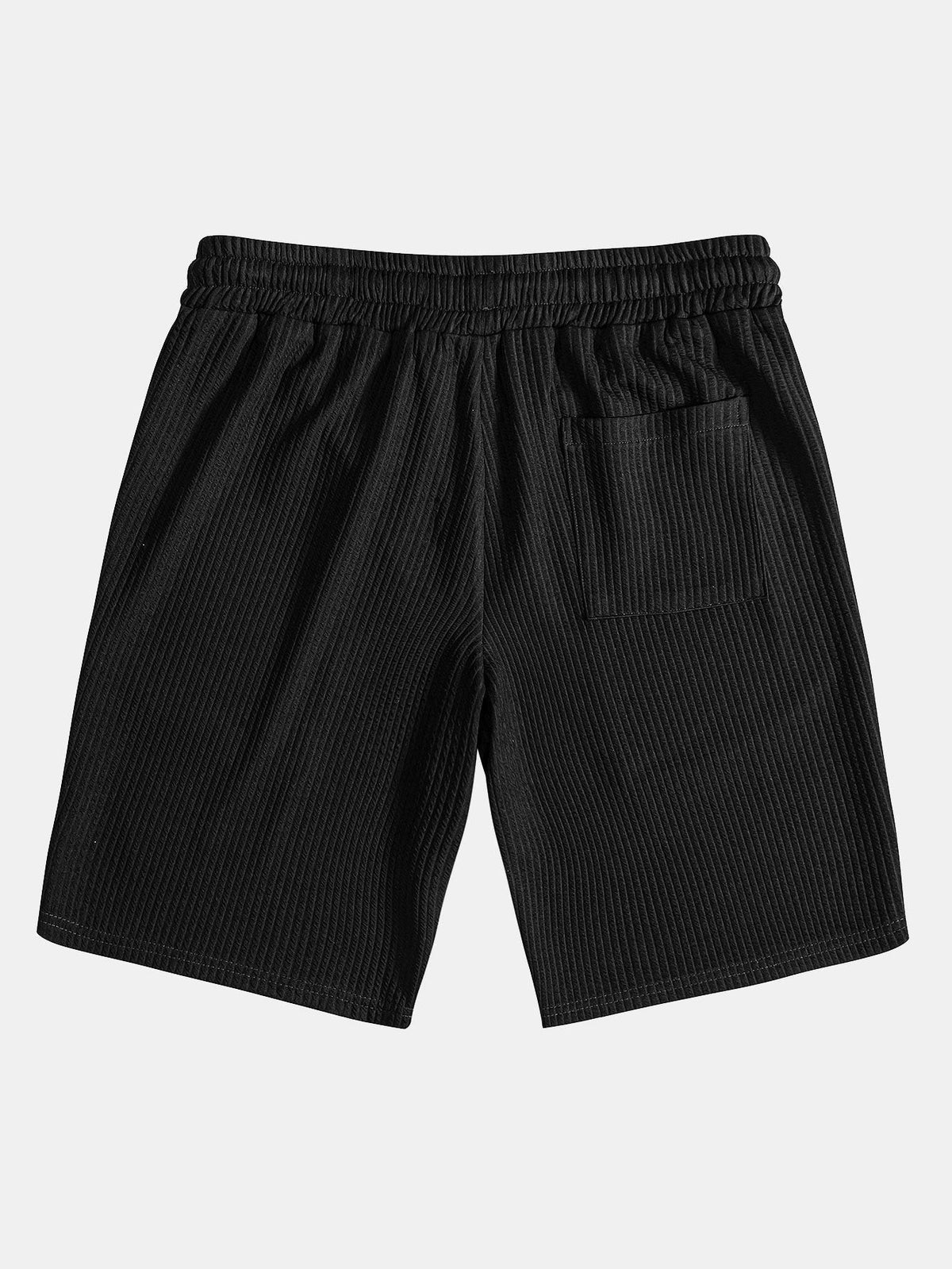 Men's Textured V-Neck Polo & Shorts Set