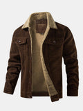 Men's Teddy Fleece-Lined Corduroy Jacket