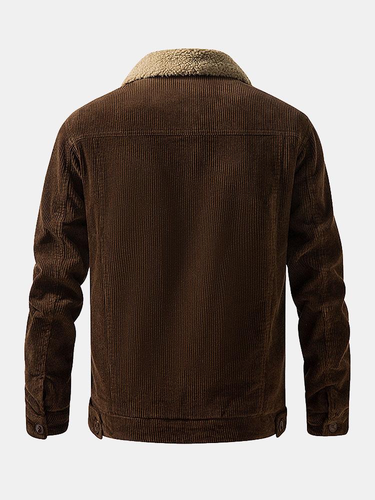 Men's Teddy Fleece-Lined Corduroy Jacket