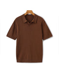 Men's Ribbed Knit Polo Shirt