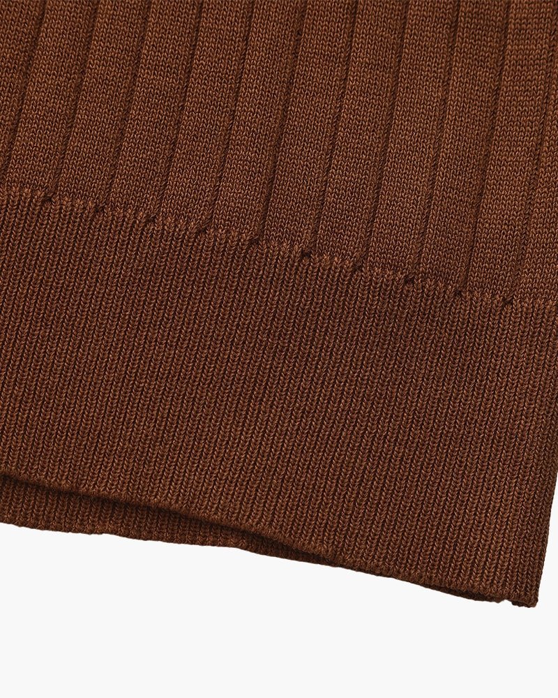 Men's Ribbed Knit Polo Shirt