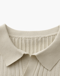 Men's Ribbed Knit Polo Shirt