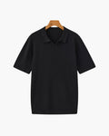 Men's Ribbed Knit Polo Shirt