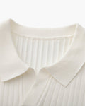 Men's Ribbed Knit Polo Shirt