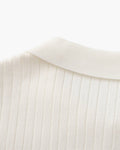 Men's Ribbed Knit Polo Shirt