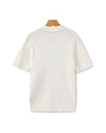 Men's Ribbed Knit Polo Shirt