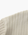 Men's Ribbed Knit Polo Shirt