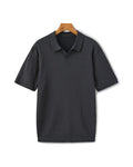 Men's Ribbed Knit Polo Shirt