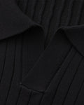 Men's Ribbed Knit Polo Shirt