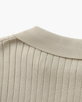 Men's Ribbed Knit Polo Shirt