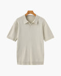 Men's Ribbed Knit Polo Shirt