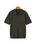 Men's Ribbed Knit Polo Shirt