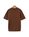 Men's Ribbed Knit Polo Shirt