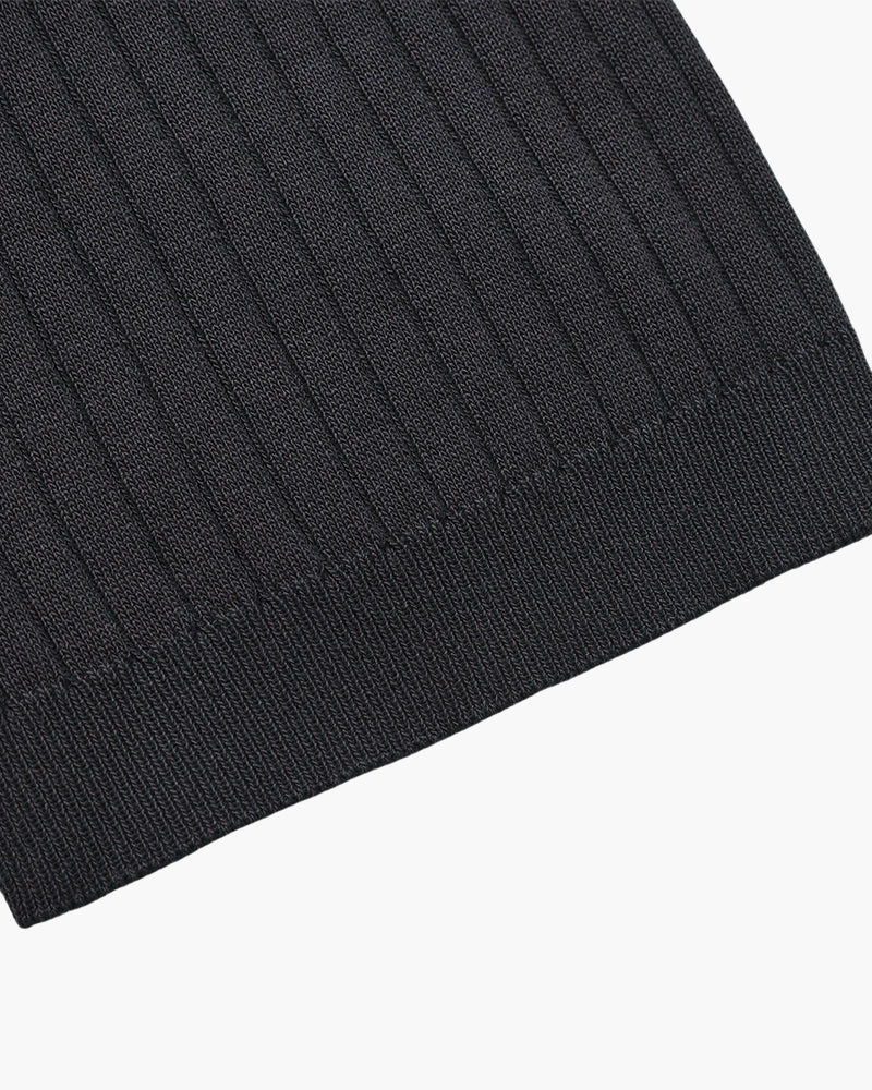 Men's Ribbed Knit Polo Shirt