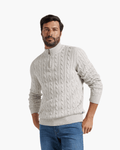Verbier Men's Cable Knit Half-Zip Sweater