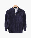 Verbier Men's Cable Knit Half-Zip Sweater